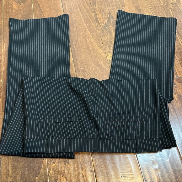Betabrand Black Pinstripe Boot Cut Women's Yoga Dress Pants in Size Medium Long - Picture 5 of 5